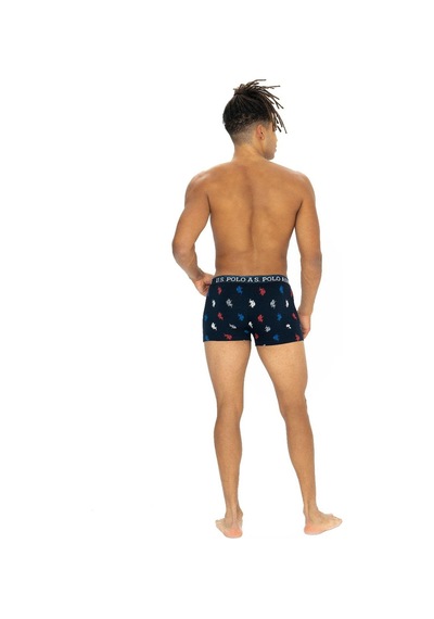 U.S. Polo Assn. U.s Polo Assn. 80528 Erkek Pamuklu 3'lü Boxer-siyah&bordo&baskılı Siyah