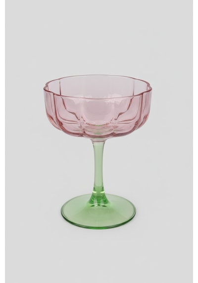 6 Kişilik Cam Kadeh 220 Ml Modern Ve Dekoratif Sunum Pembe