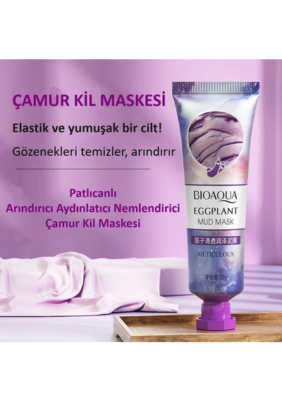 Patlıcanlı Arındırıcı Aydınlatıcı Nemlendirici Çamur Kil Maskesi 50 Gr, Mın361