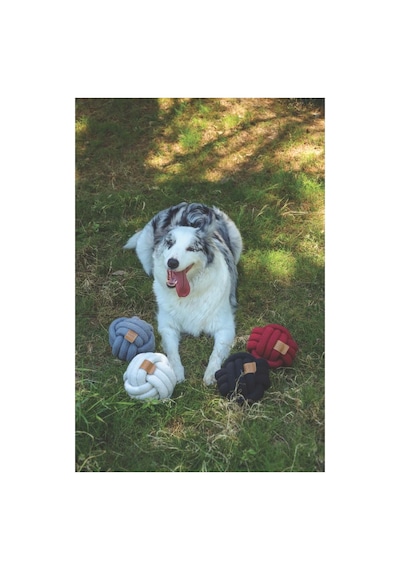 M-pets Coto Red Ball 15cm Örgü Top Oyuncak