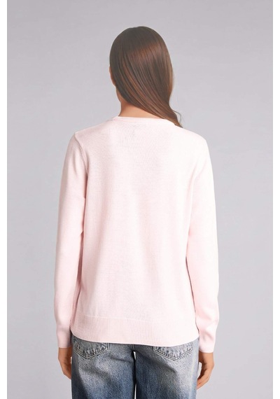 Defacto Regular Fıt Bisiklet Yaka Triko Pembe Kazak F4084ax26wnpn130 Pembe-pn130
