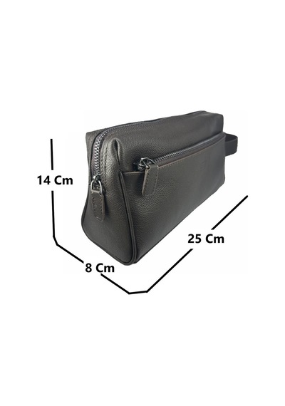 Çanta Yurdu Hakiki Deri Ca252 Dopp Kit El Çantası Kahve Kahverengi