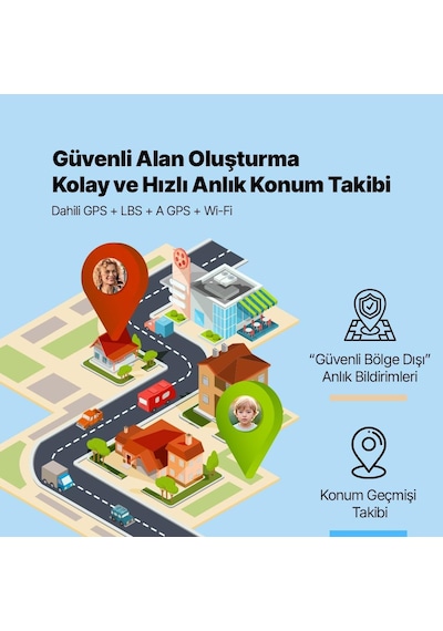 Kidi Gps 4g Sim Kartlı Akıllı Çocuk Saati, 2ksw02 Okyanus Laciverti Yok