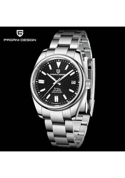 Pagani Design Pd-1690 Oyster Perpetual 38mm 200m Su Geçirmez Japon Nh35 Otomatik Mekanik Paslanmaz Çelik Saat Siyah