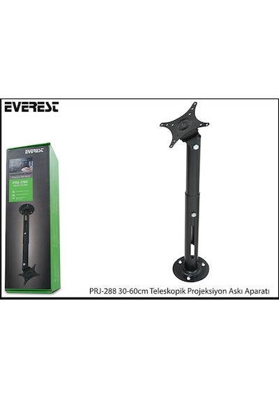 Everest Prj-288 Teleskopik Projeksiyon Ve Monitör Askı Aparatı 13 Kg Taşıma