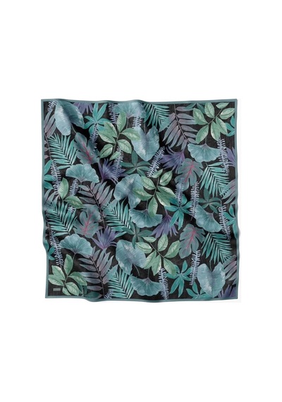Belli İpek Eşarp - 4225-80 Siyah Twill