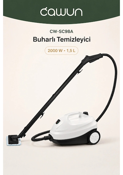 Cawun CW-SC98A2000 W Çok Fonksiyonlu Buharlı Temizlik Makinesi