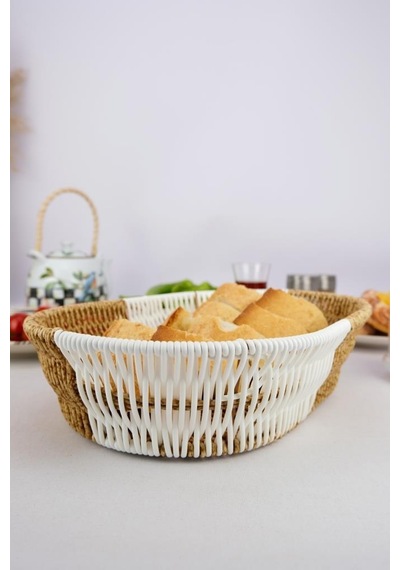 Digithome Rattan Ekmek Sepeti Oval Ekmeklik 28 Cm Kahverengi D/10 C1-1-289 Kahverengi