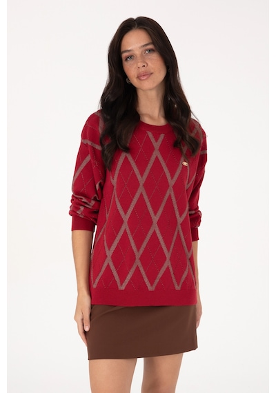 U.s. Polo Assn. Kadın Kazak /triko 50310063-vr104 Koyu Frambuaz/dark Raspberry