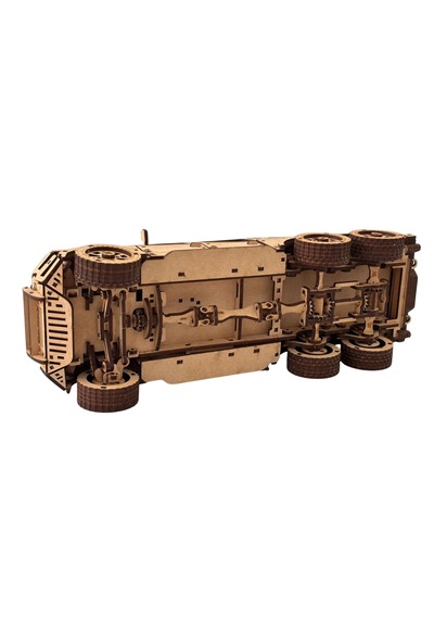 6x6 Pick-up Ahşap Maket Seti Dıy 3d Puzzle Açılabilir Kapılı Arazi Aracı Koleksiyoner Modeli 531 Parça
