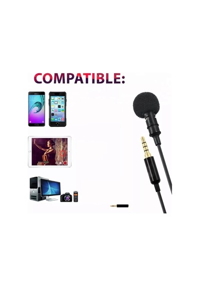 Gam-140 Cep Telefonu Kayıt Yaka Mikrofonu Siyah