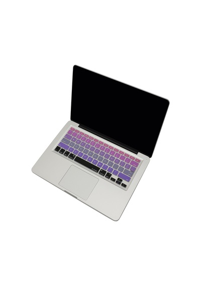 Apple Uyumlu MacBook Air Pro Klavye Koruyucu Us-abd İngilizce Ombre Eski Usb'li Model 2008-2017 İle Pembe Mavi
