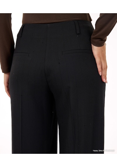 Yargıcı Düz Normal Bel Pantolon 26kkpn3031x 001 Siyah