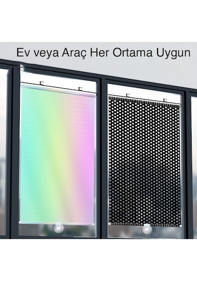 Katlanabilir 58x125cm Oto Araç Ön Cam Güneşlik Oto Perde Ev Araç Çok Amaçlı Perde Makam Perdesi