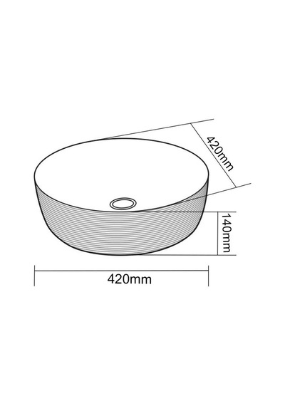 Eva Banyo Lena E-5004R Tezgah Üstü Porselen Lavabo