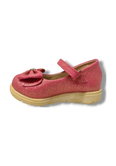 Hoppy 3037-20 Simli Deri Fiyonk Kız Çocuk Babet Pembe