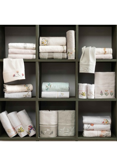 Linens Olivea Bambu 50x85 Cm Yüz Havlusu Ekru Ekru