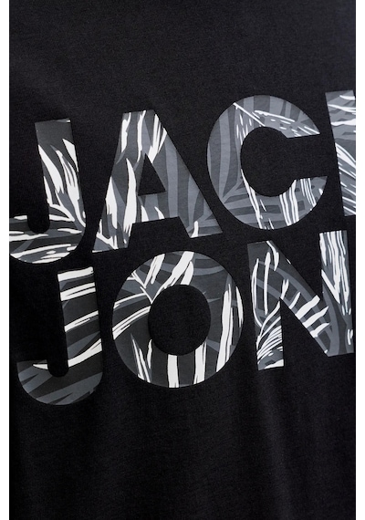 Jack & Jones Erkek Jjejeff Bisiklet Yaka %100 Pamuk T-shirt 12288536 Siyah Siyah