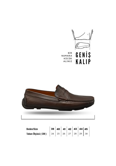 Sermoda Erkek Loafer - Hakiki Deri Rok Loafer Erkek Ayakkabı Kahve