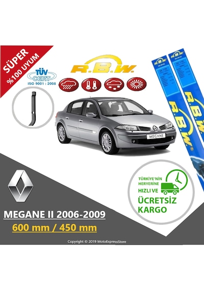 Renault Megane 2 Rbw Ön Muz Silecek Takımı 2006-2009