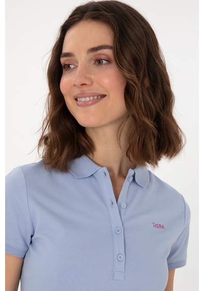 U.S. Polo Assn. Kadın Açık Mavi Basic Polo Yaka Tişört 50305764-VR003 U.S. Polo Assn. Kadın Açık Mavi Basic Polo Yaka Tişört 50305764-VR003
