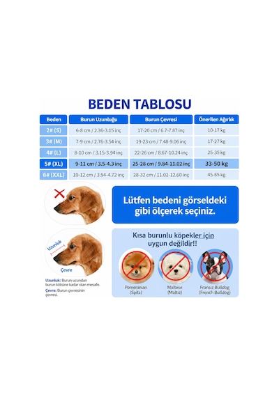 Valkyrie Köpek Ağızlığı Size 2 10-17 Kg Küçük Orta Irk Ayarlanabilir Nefes Alabilir Plastik Ağızlık