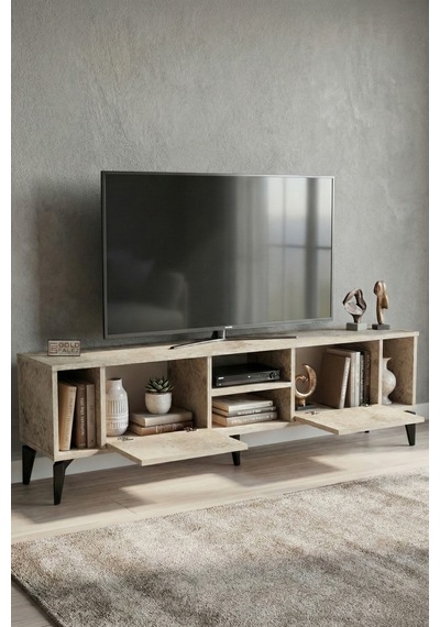 Storeşahin Linya Tv Sehpası Suntalam Ekru 160x35 Cm Shn0720