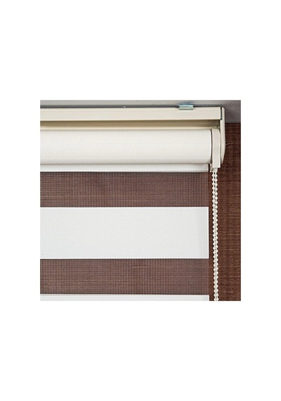 Ekru Kırık Beyaz Bambu İthal Zebra Stor Perde Dilimsiz