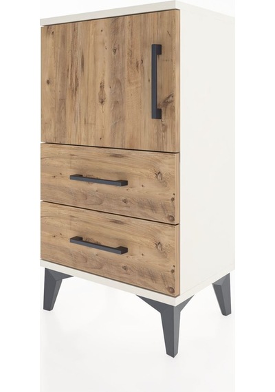Arges Komodin 2 Raflı Tek Çekmeceli Tek Kapaklı 44x30x80 Aytaşı-çam Aytası