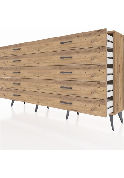 Arges Konsol 10 Çekmeceli 176x30x99 Çam-çam Çam-çam Arges Konsol 10 Çekmeceli 176x30x99 Çam-çam Çam-çam