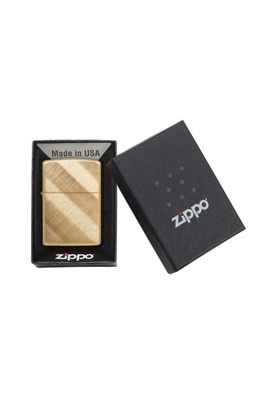Zippo Çakmak 29675 Klasik Diagonal Weave Brass. Taşlanmış Örgü
