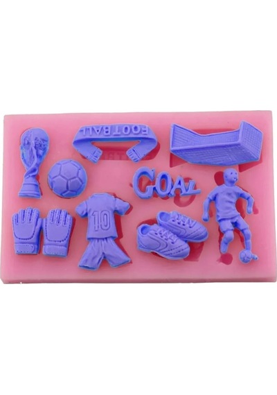 Silikon Futbol Dünya Kupası Temalı Çikolata Kek Kalıbı Goldcakes