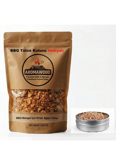 Premium Napolyon Kiraz Ağacı Talaşı Grill Mangal & Bbq Barbekü İçin Doğal Sıcak Aroma