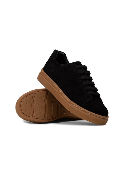 Deery Erkek Hakiki Süet Siyah Sneaker Ayakkabı - 02018msyhc03 Siyah