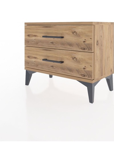 Arges Komodin 2 Çekmeceli 60x30x48 Çam-çam Çam