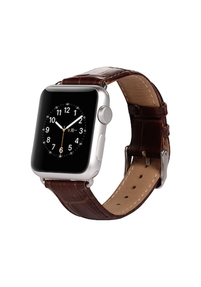Ally Apple Uyumlu iOS  Watch 7 45Mm 6-5-4 44Mm Deri Kordon Kayış Crocodile 3