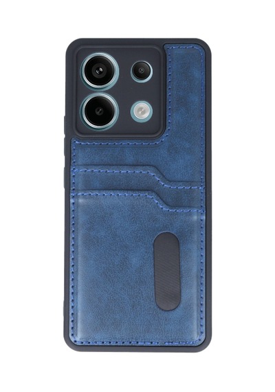 Uryport Xiaomi Redmi Note 13 Pro 4g Kılıf Sara Kartvizitli Deri Kılıf - Lacivert
