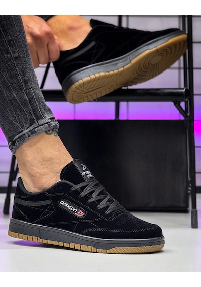 Ghattix Erkek Mevsimlik Sneaker Ayakkabı Siyah Siyah Siyah Siyah