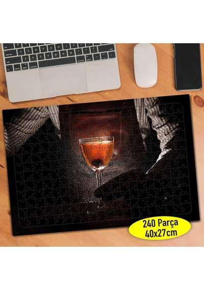 Kokteyl Hazırlayan Barmen 240 Parça Puzzle Yapboz-112759073
