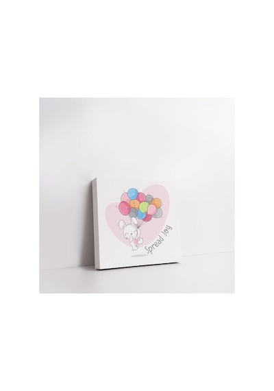 Spread Joy Çizgi Karakter Tasarımlı Bebek Odasına Özel Kanvas 25x25 Cm