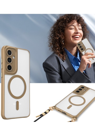 Newface Samsung Uyumlu Galaxy S25 Kılıf Enka Magsafe Silikon Kılıf - Şeffaf Şeffaf