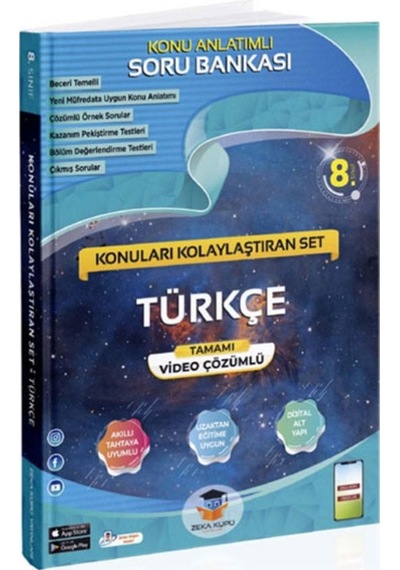 8 Sınıf Lgs Türkçe Konu Anlatımlı Soru Bankası Zeka Küpü Yay