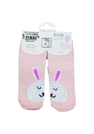 Bibaby Rabbit 2'li Bebek Çorap 68216 Pembe