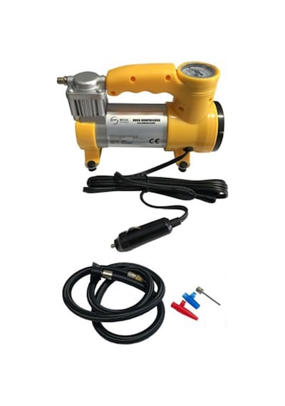 Metal Hava Kompresörü 150 Psı 12v Araç Tipi Çakmaklık Araba Bisiklet Teker Lastik Şambrel Top Şişirme