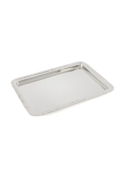 Mikasa Moor Silver Çiçek İşlemeli Tepsi 24x33 Cm Gümüş