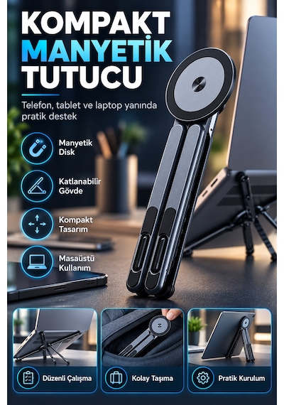 Kompakt Manyetik Tutucu