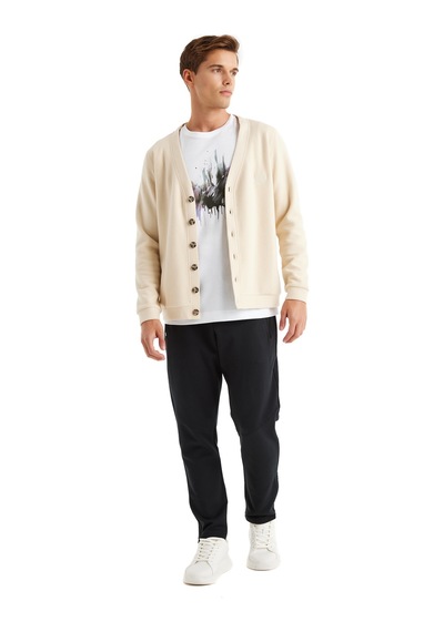 Blackspade Erkek Hırka 40597 - Krem