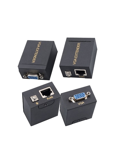 Powermaster Pm-17297 Vga To Cat5 Cat6 60 Metre Vga Extender Uzatıcı Görüntü Sinyal Uzatıcı
