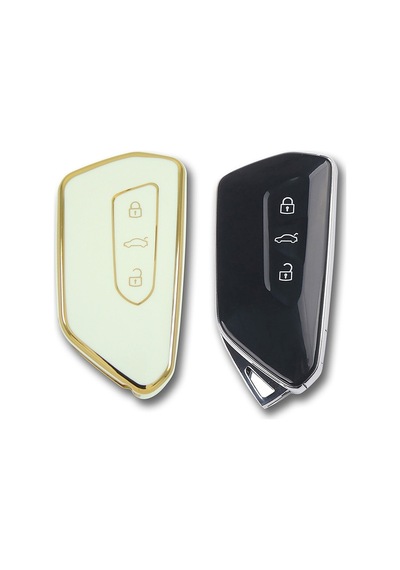 Gma Keys Golf 8, Seat Leon,skoda Superb Vb. Nano Yüksek Kalite Silikon Kumanda Kılıfı Beyaz