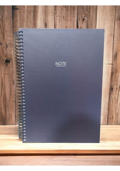 Note Çizgili Defter 160 Yaprak Spiralli A4 Siyah
